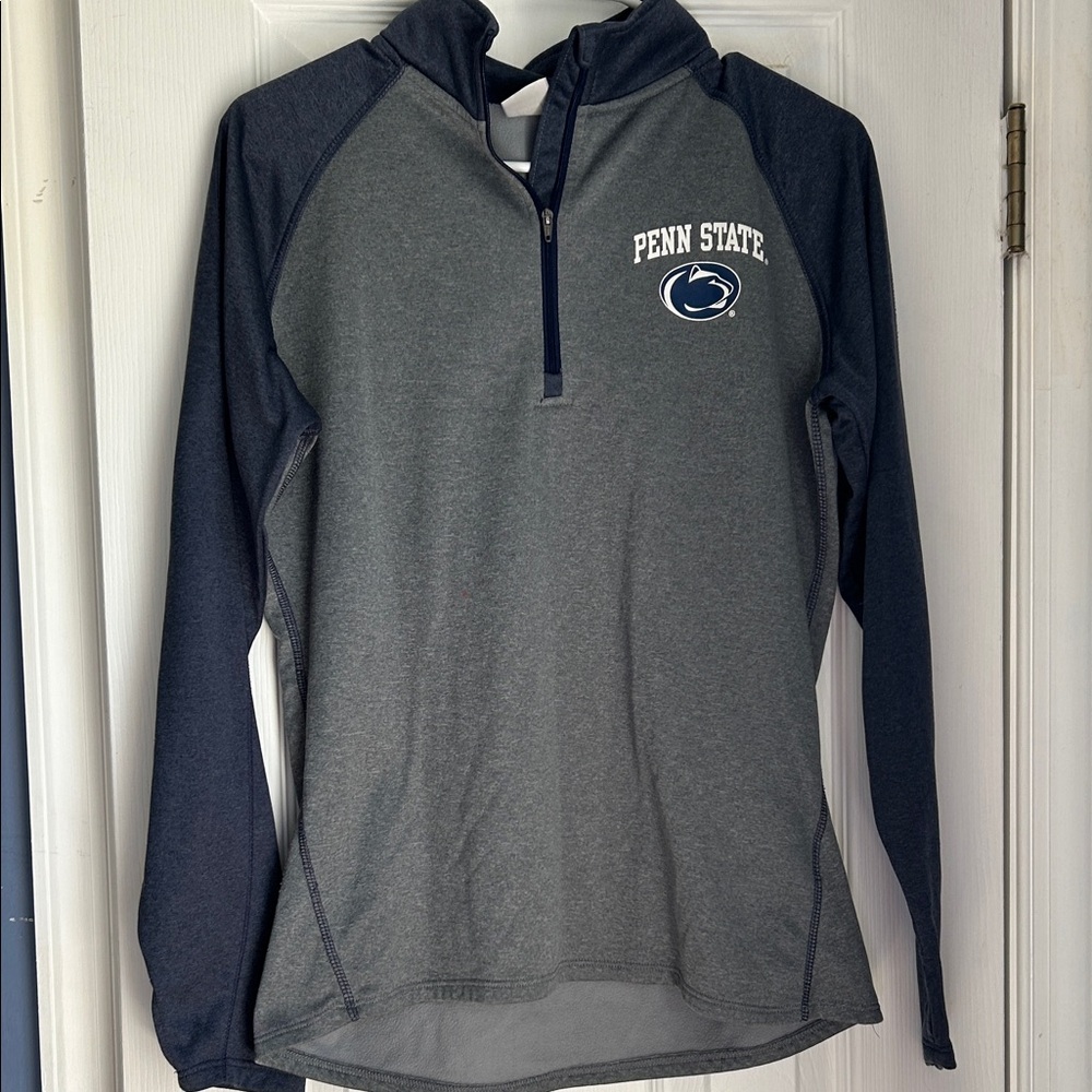 Knights Apparel Gray and Navy Penn State Pullover